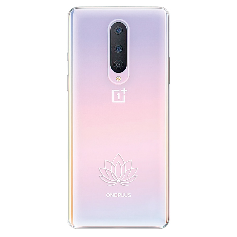 Odolné silikónové puzdro iSaprio - čiré - Lotos - OnePlus 8