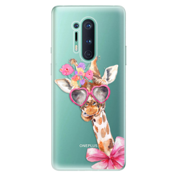 Odolné silikónové puzdro iSaprio - Lady Giraffe - OnePlus 8 Pro