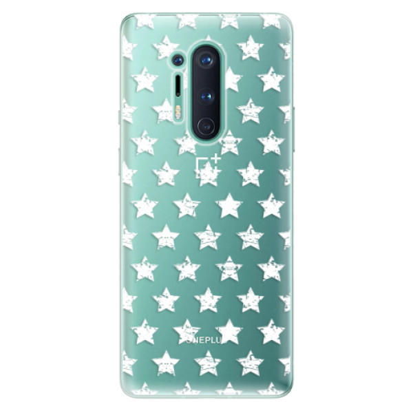 Odolné silikónové puzdro iSaprio - Stars Pattern - white - OnePlus 8 Pro