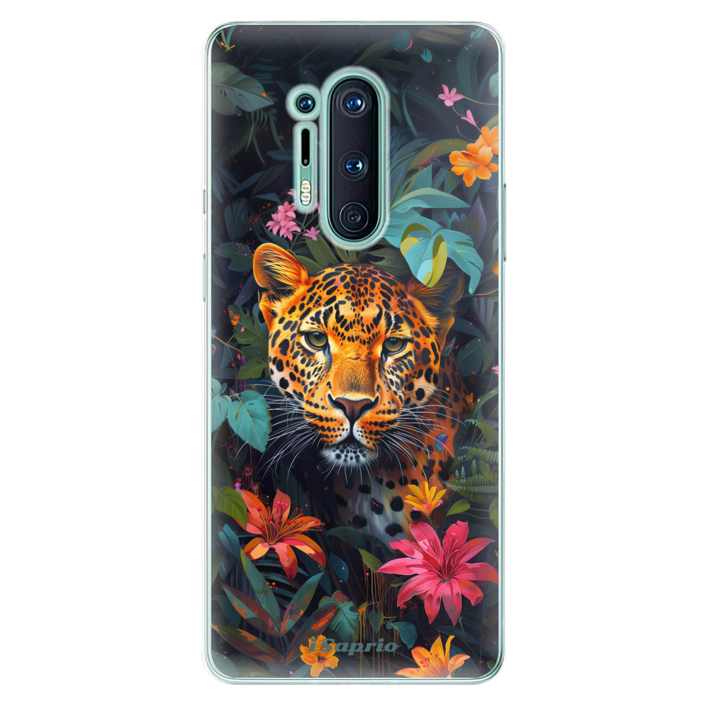 Odolné silikónové puzdro iSaprio - Flower Jaguar - OnePlus 8 Pro