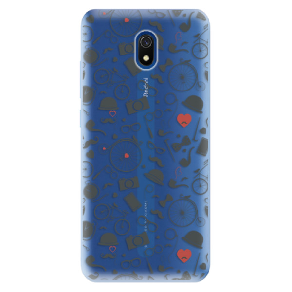 Odolné silikónové puzdro iSaprio - Vintage Pattern 01 - black - Xiaomi Redmi 8A