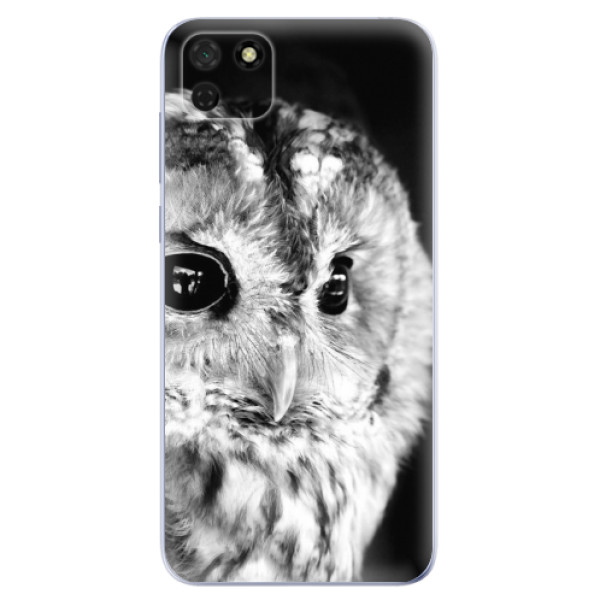 Odolné silikónové puzdro iSaprio - BW Owl - Huawei Y5p