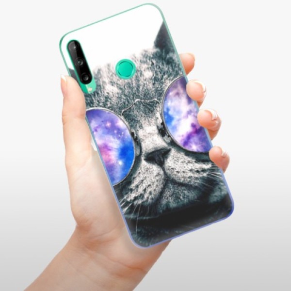 Odolné silikónové puzdro iSaprio - Galaxy Cat - Huawei P40 Lite E