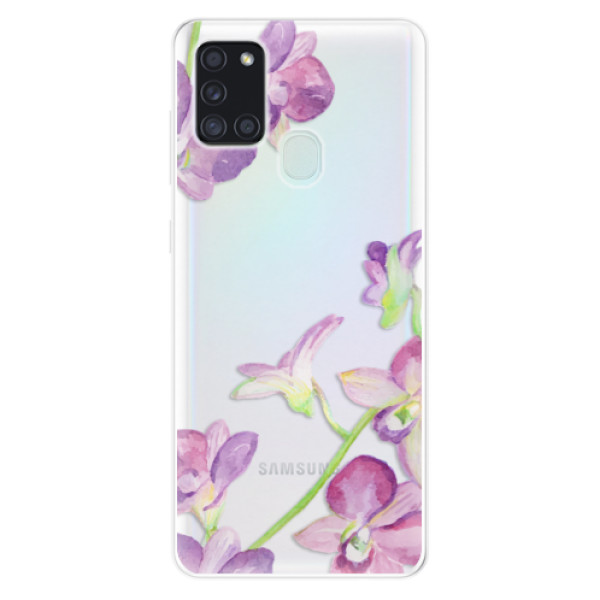 Odolné silikónové puzdro iSaprio - Purple Orchid - Samsung Galaxy A21s