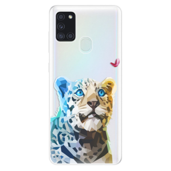 Odolné silikónové puzdro iSaprio - Leopard With Butterfly - Samsung Galaxy A21s