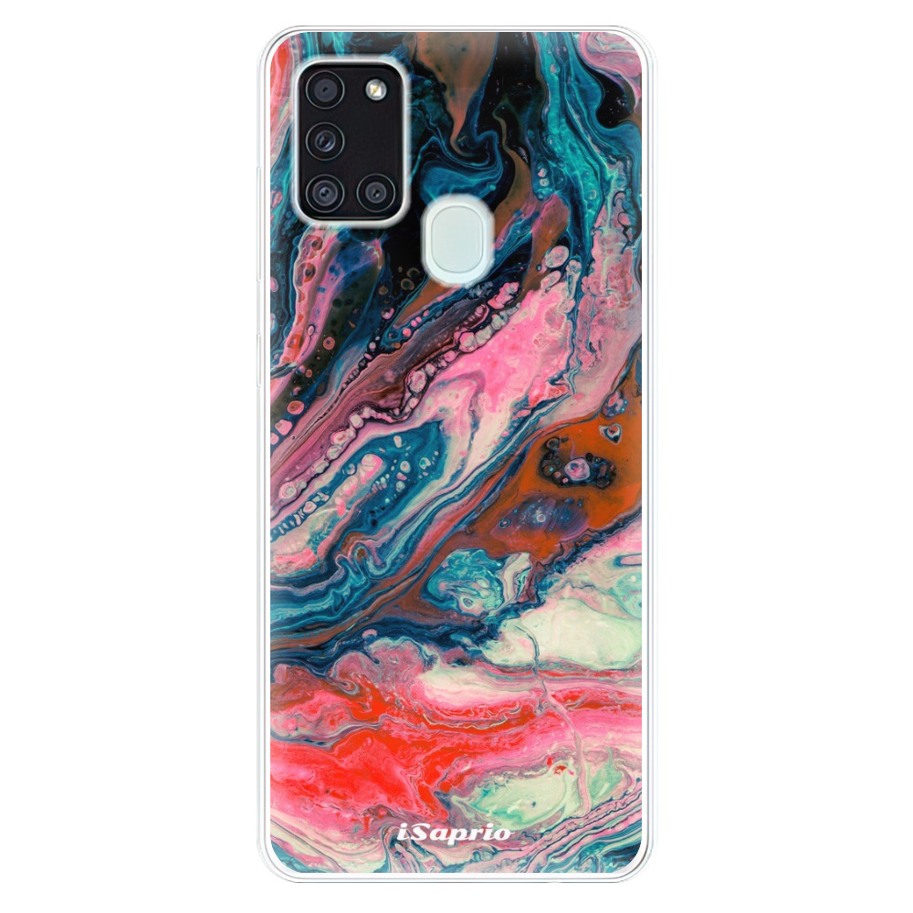 Odolné silikónové puzdro iSaprio - Abstract Paint 01 - Samsung Galaxy A21s