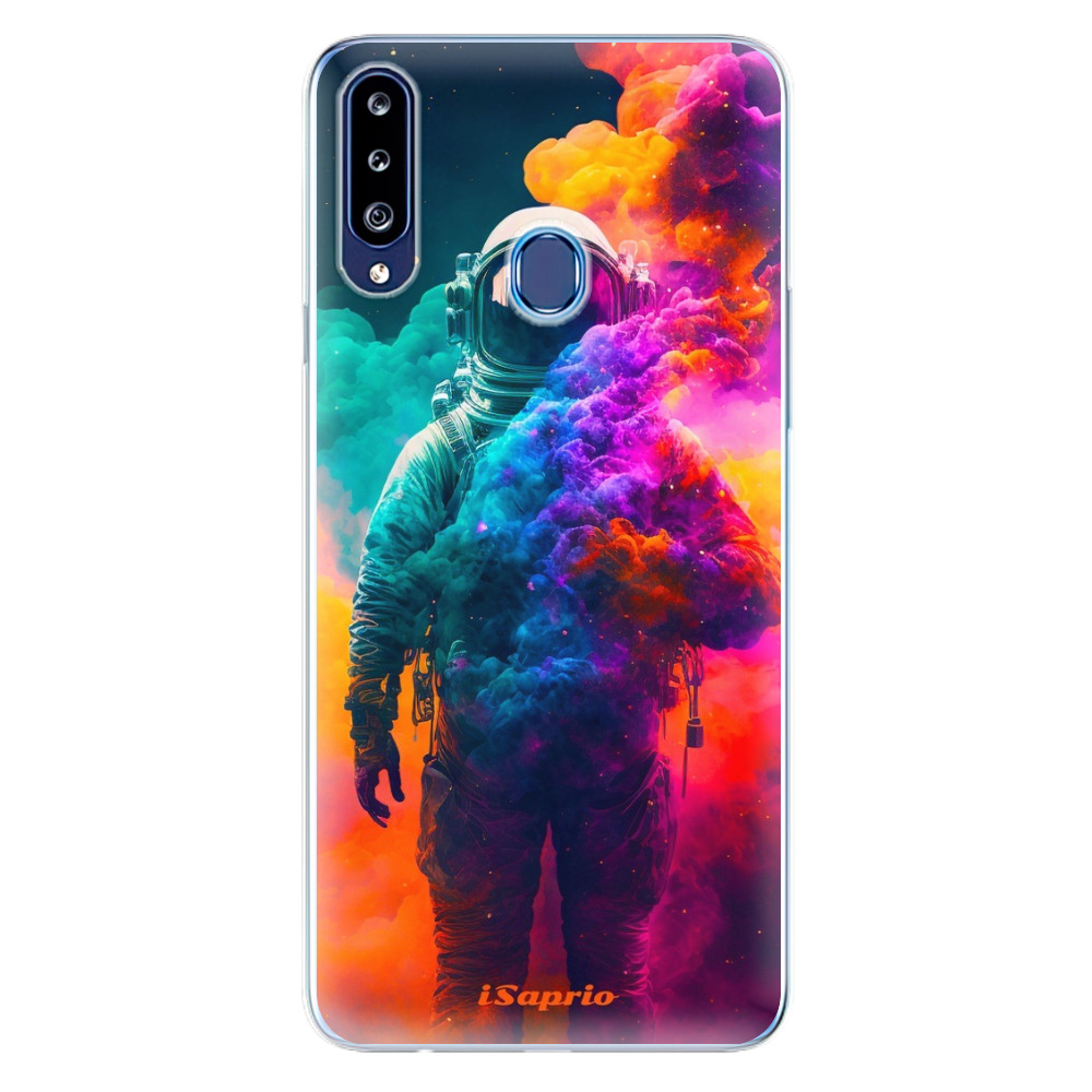 Odolné silikónové puzdro iSaprio - Astronaut in Colors - Samsung Galaxy A20s