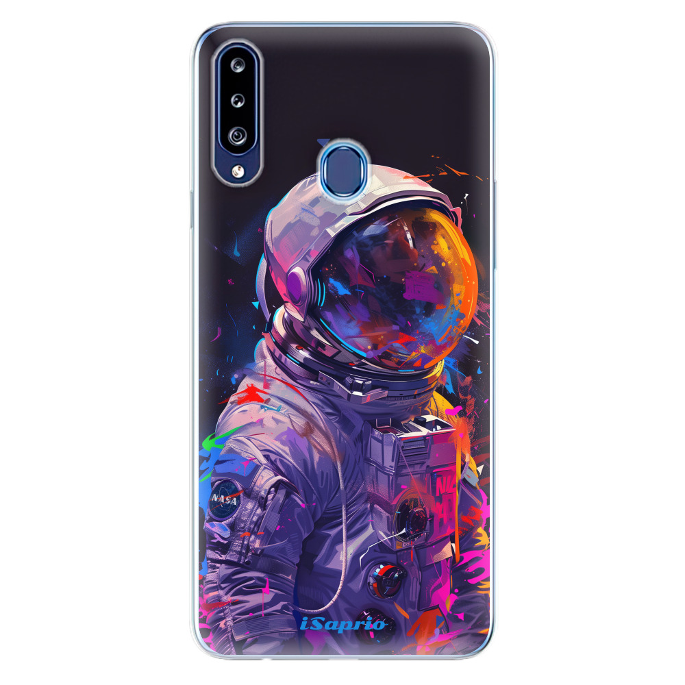 Odolné silikónové puzdro iSaprio - Neon Astronaut - Samsung Galaxy A20s