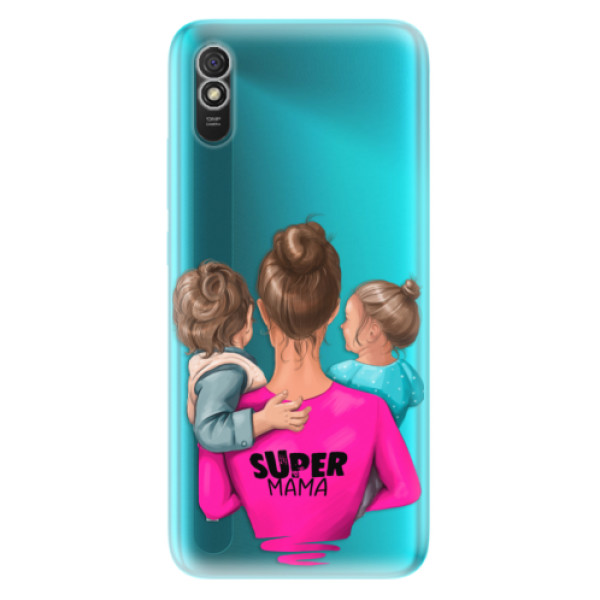 Odolné silikónové puzdro iSaprio - Super Mama - Boy and Girl - Xiaomi Redmi 9A