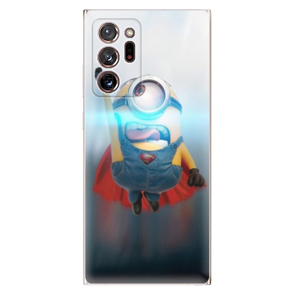 Odolné silikónové puzdro iSaprio - Mimons Superman 02 - Samsung Galaxy Note 20 Ultra