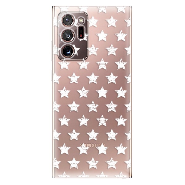 Odolné silikónové puzdro iSaprio - Stars Pattern - white - Samsung Galaxy Note 20 Ultra