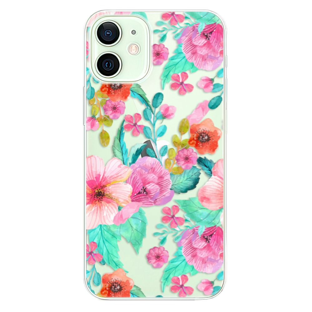 Odolné silikónové puzdro iSaprio - Flower Pattern 01 - iPhone 12 mini