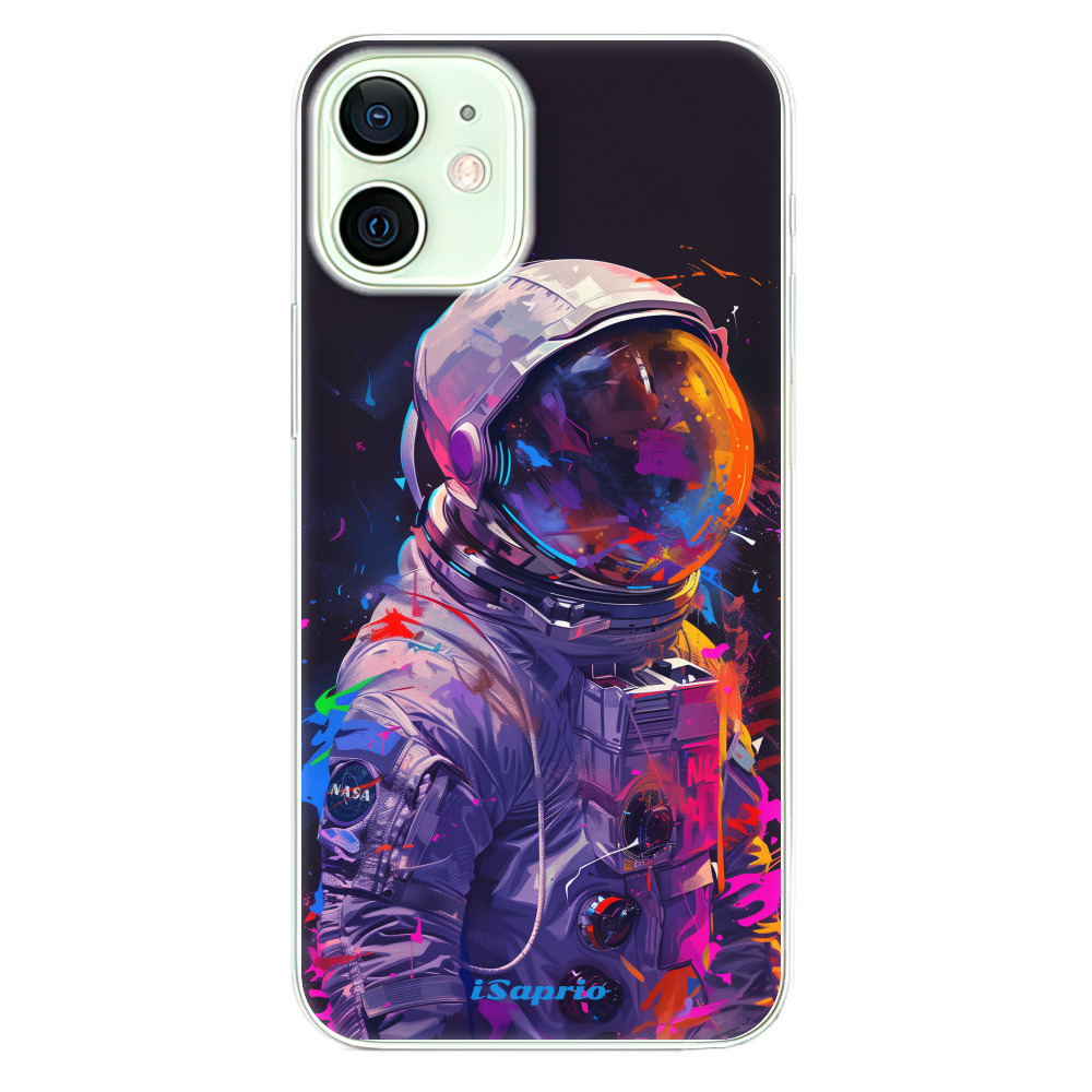 Odolné silikónové puzdro iSaprio - Neon Astronaut - iPhone 12 mini