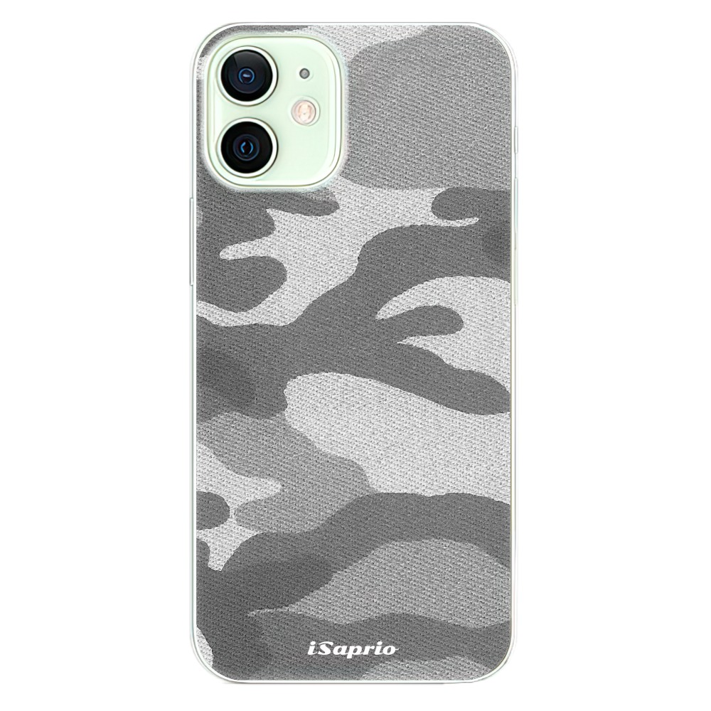 Odolné silikónové puzdro iSaprio - Gray Camuflage 02 - iPhone 12