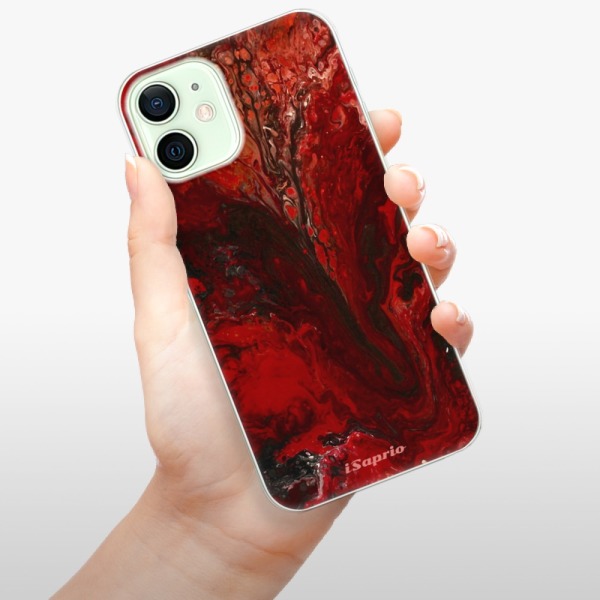 Odolné silikónové puzdro iSaprio - RedMarble 17 - iPhone 12