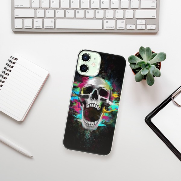 Odolné silikónové puzdro iSaprio - Skull in Colors - iPhone 12