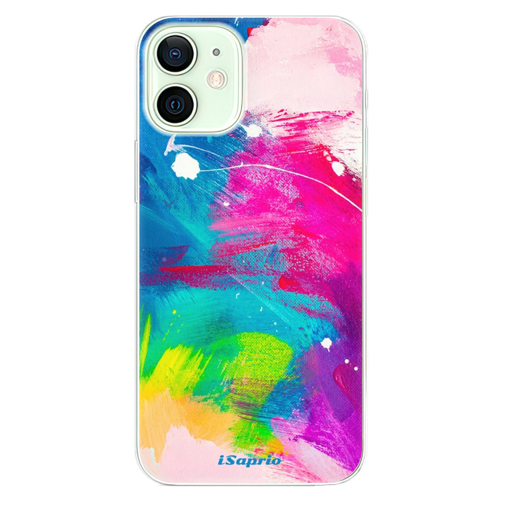 Odolné silikónové puzdro iSaprio - Abstract Paint 03 - iPhone 12