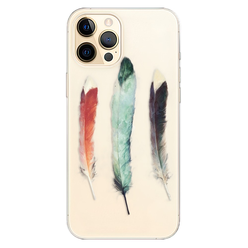 Odolné silikónové puzdro iSaprio - Three Feathers - iPhone 12 Pro