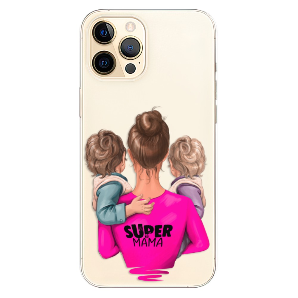 Odolné silikónové puzdro iSaprio - Super Mama - Two Boys - iPhone 12 Pro