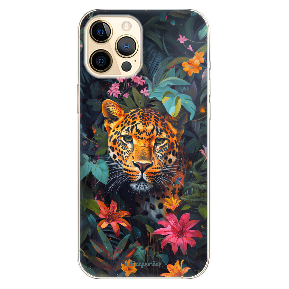 Odolné silikónové puzdro iSaprio - Flower Jaguar - iPhone 12 Pro