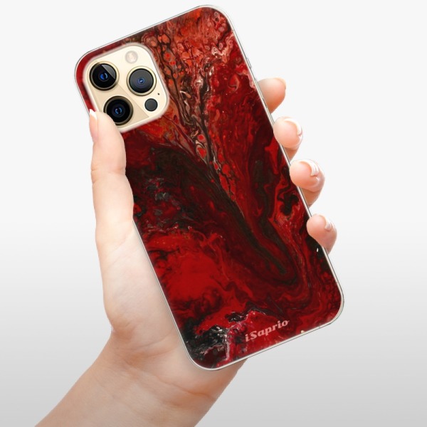 Odolné silikónové puzdro iSaprio - RedMarble 17 - iPhone 12 Pro Max