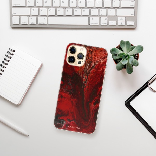 Odolné silikónové puzdro iSaprio - RedMarble 17 - iPhone 12 Pro Max