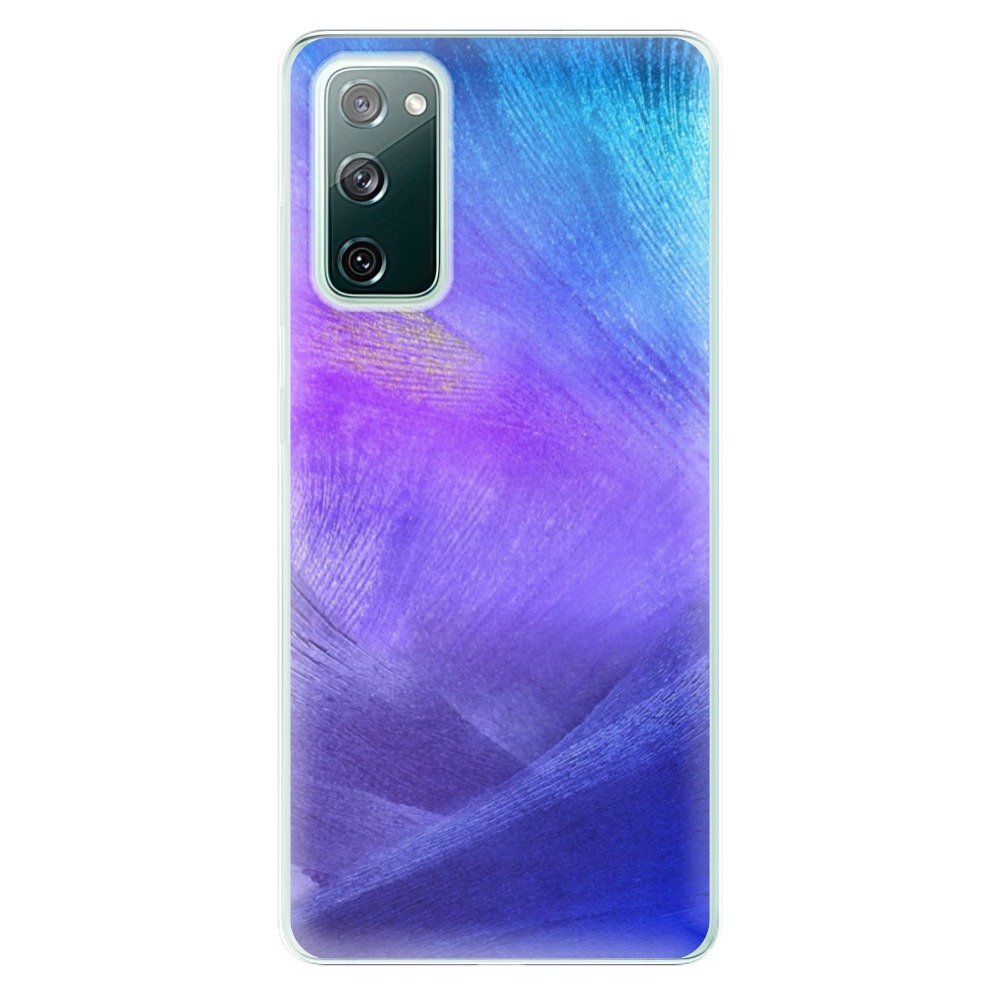Odolné silikónové puzdro iSaprio - Purple Feathers - Samsung Galaxy S20 FE