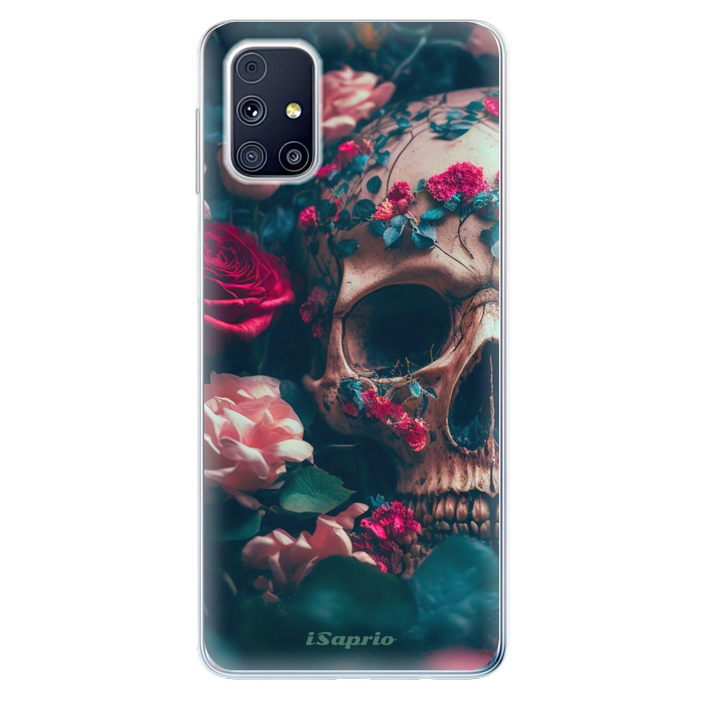 Odolné silikónové puzdro iSaprio - Skull in Roses - Samsung Galaxy M31s