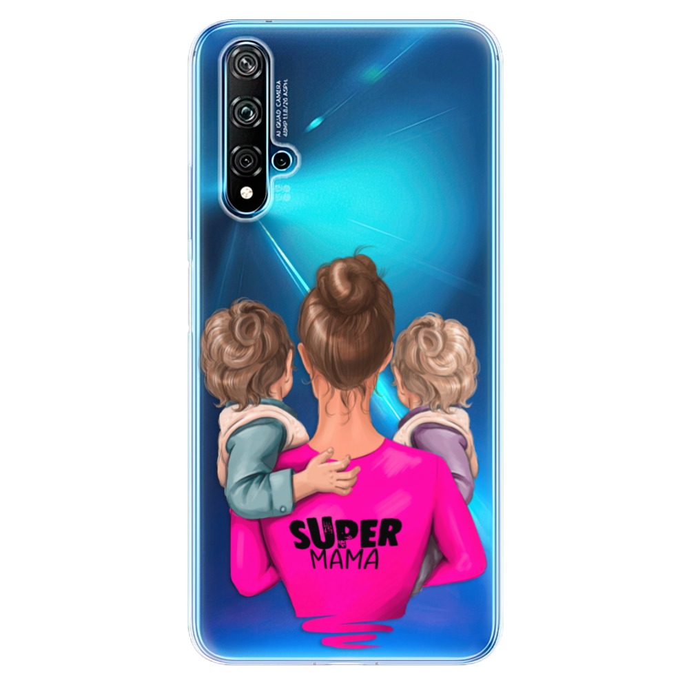 Odolné silikónové puzdro iSaprio - Super Mama - Two Boys - Huawei Nova 5T
