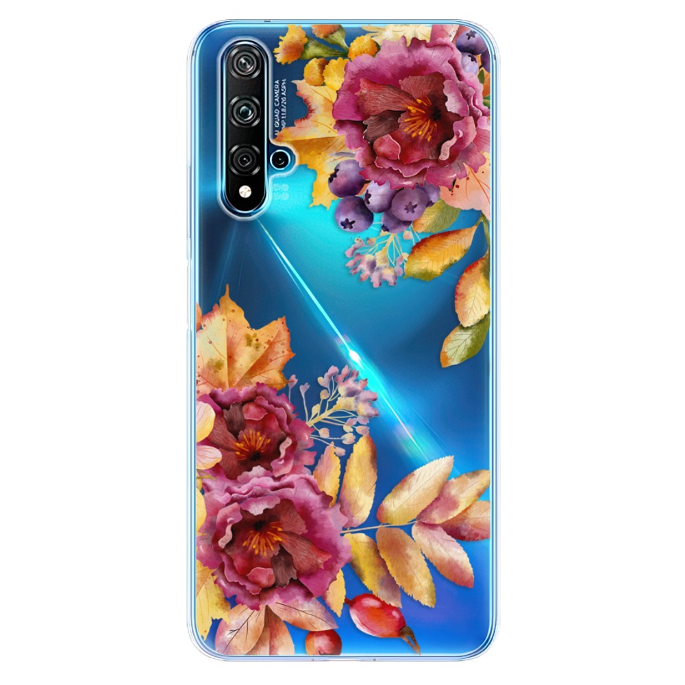 Odolné silikónové puzdro iSaprio - Fall Flowers - Huawei Nova 5T