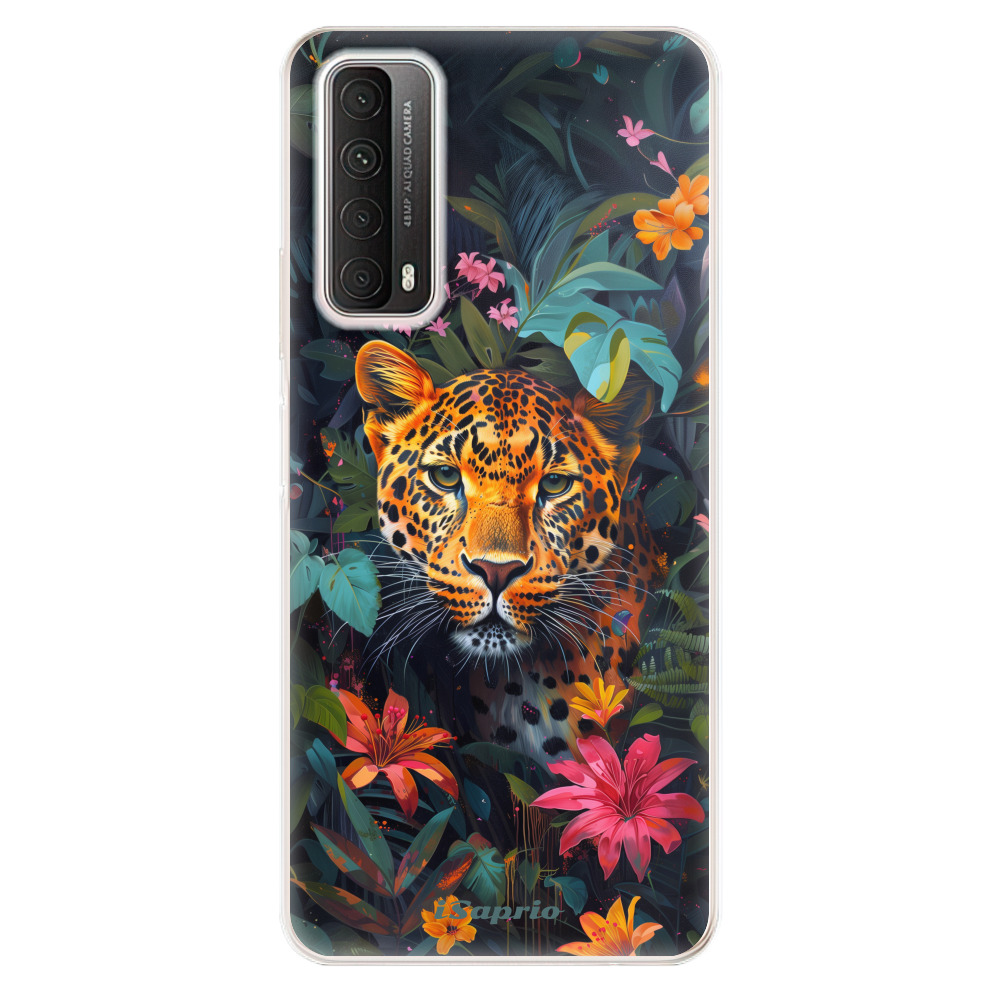 Odolné silikónové puzdro iSaprio - Flower Jaguar - Huawei P Smart 2021