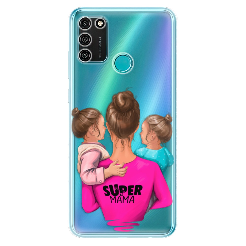 Odolné silikónové puzdro iSaprio - Super Mama - Two Girls - Honor 9A