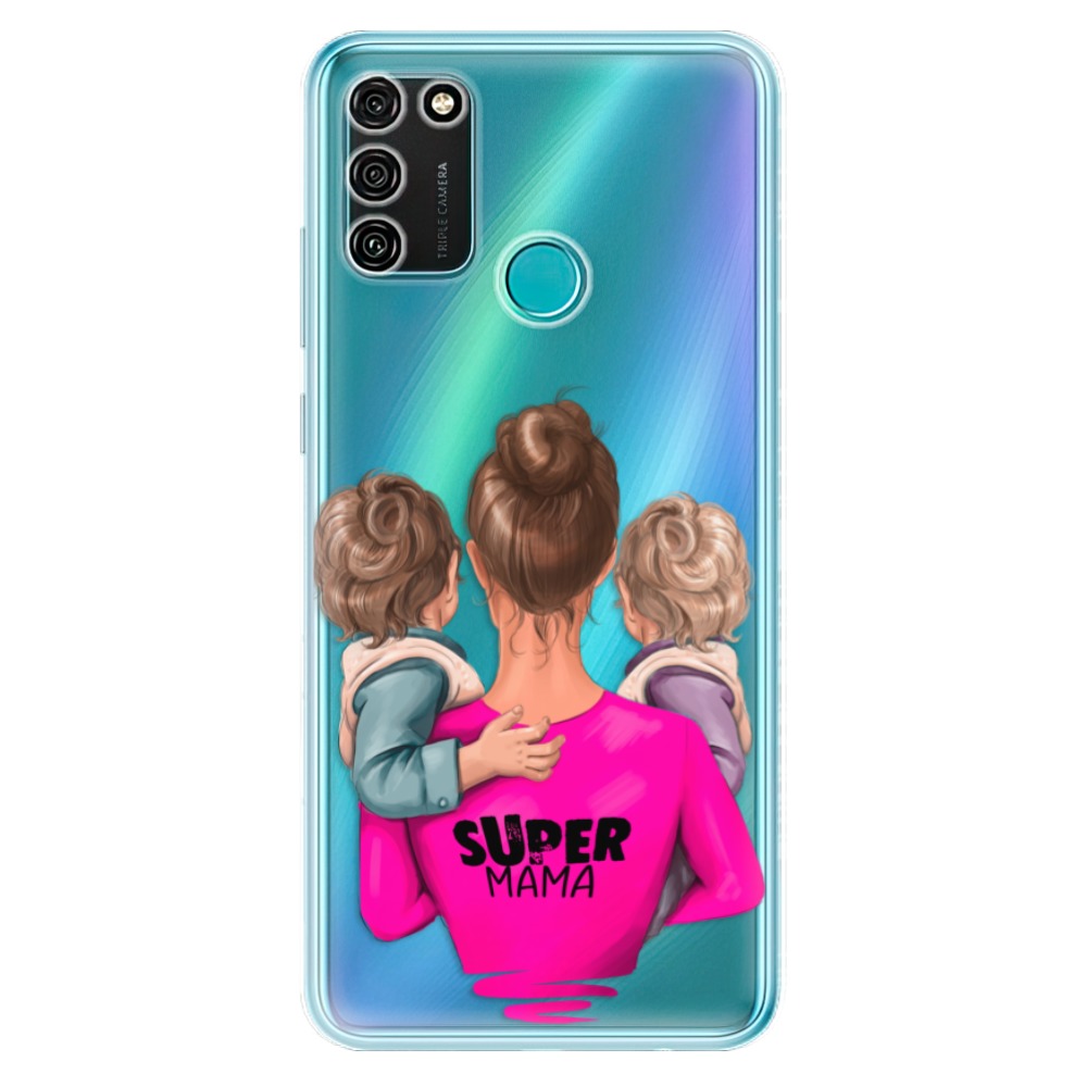 Odolné silikónové puzdro iSaprio - Super Mama - Two Boys - Honor 9A