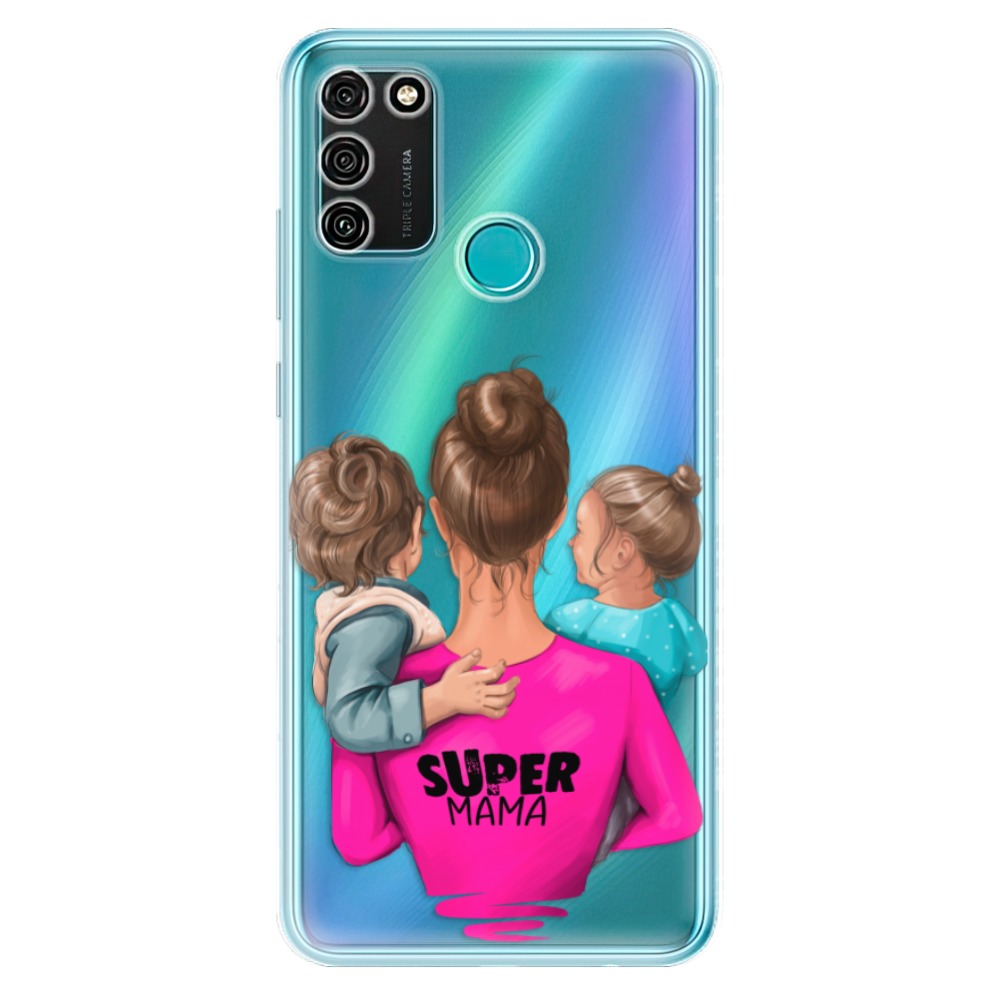 Odolné silikónové puzdro iSaprio - Super Mama - Boy and Girl - Honor 9A