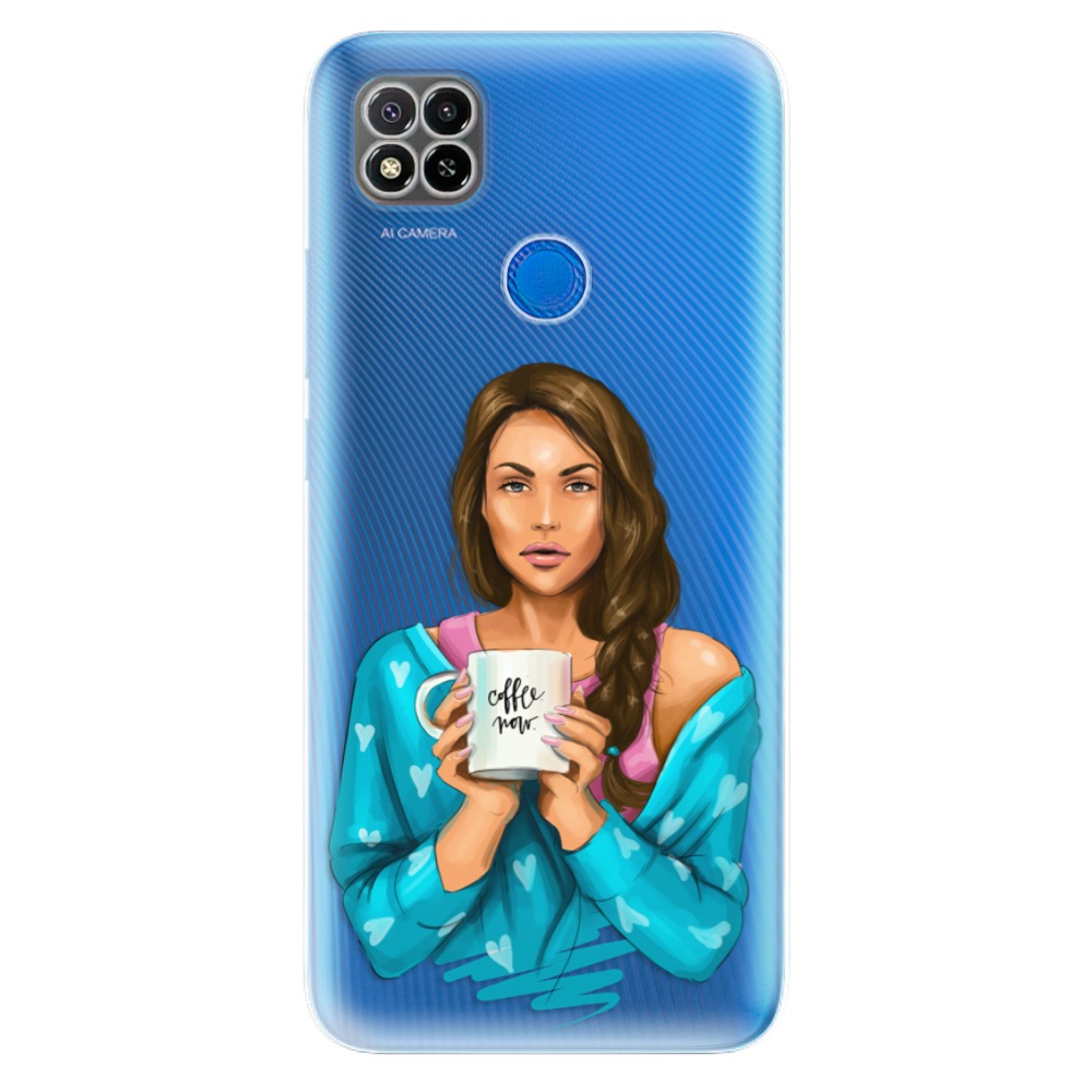 Odolné silikónové puzdro iSaprio - Coffe Now - Brunette - Xiaomi Redmi 9C