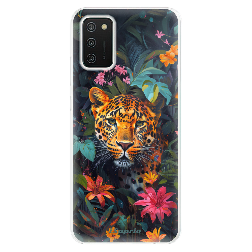 Odolné silikónové puzdro iSaprio - Flower Jaguar - Samsung Galaxy A02s