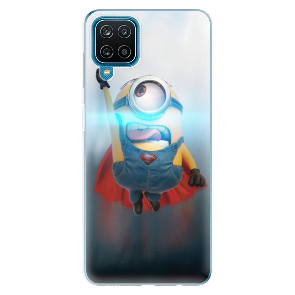 Odolné silikónové puzdro iSaprio - Mimons Superman 02 - Samsung Galaxy A12