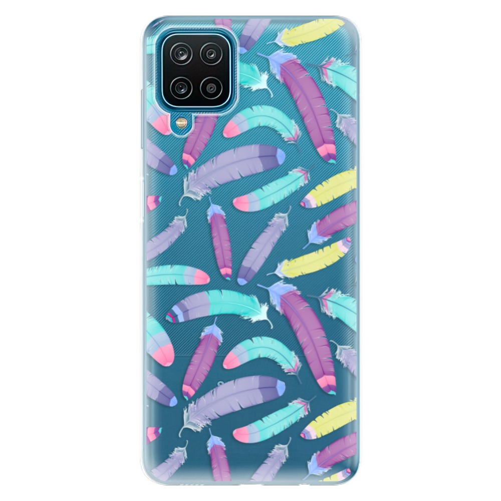 Odolné silikónové puzdro iSaprio - Feather Pattern 01 - Samsung Galaxy A12