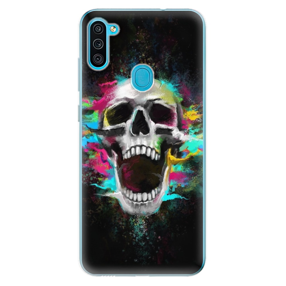 Odolné silikónové puzdro iSaprio - Skull in Colors - Samsung Galaxy M11
