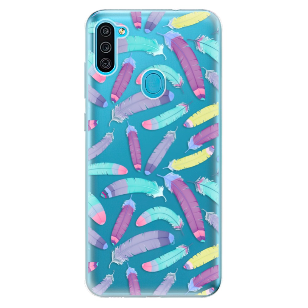 Odolné silikónové puzdro iSaprio - Feather Pattern 01 - Samsung Galaxy M11