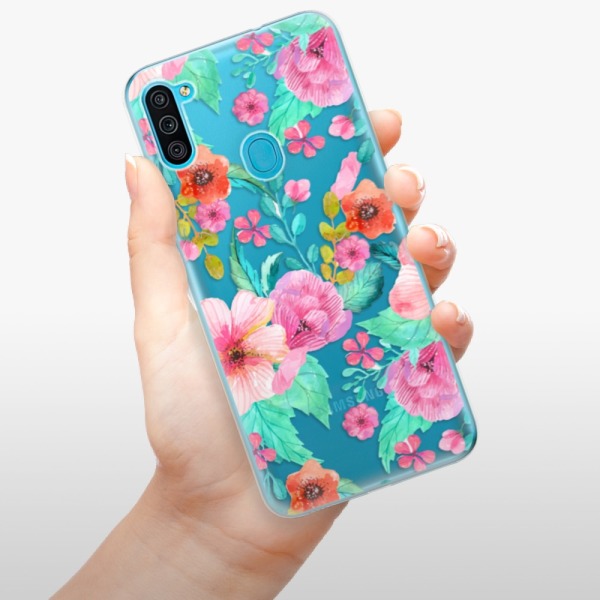 Odolné silikónové puzdro iSaprio - Flower Pattern 01 - Samsung Galaxy M11