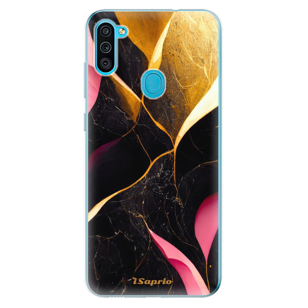 Odolné silikónové puzdro iSaprio - Gold Pink Marble - Samsung Galaxy M11