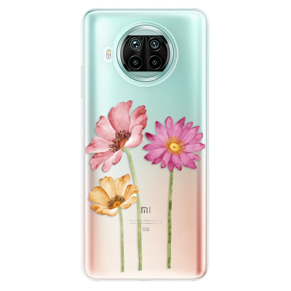 Odolné silikónové puzdro iSaprio - Three Flowers - Xiaomi Mi 10T Lite