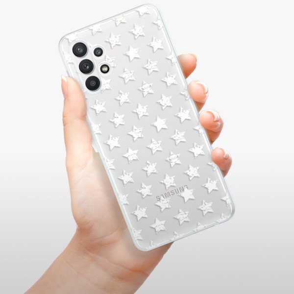 Odolné silikónové puzdro iSaprio - Stars Pattern - white - Samsung Galaxy A32 5G