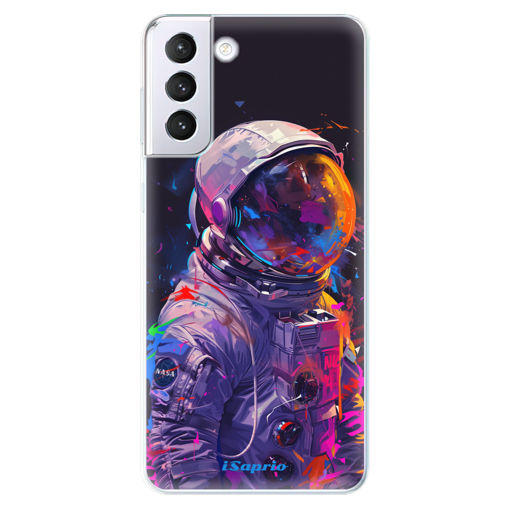 Odolné silikónové puzdro iSaprio - Neon Astronaut - Samsung Galaxy S21+