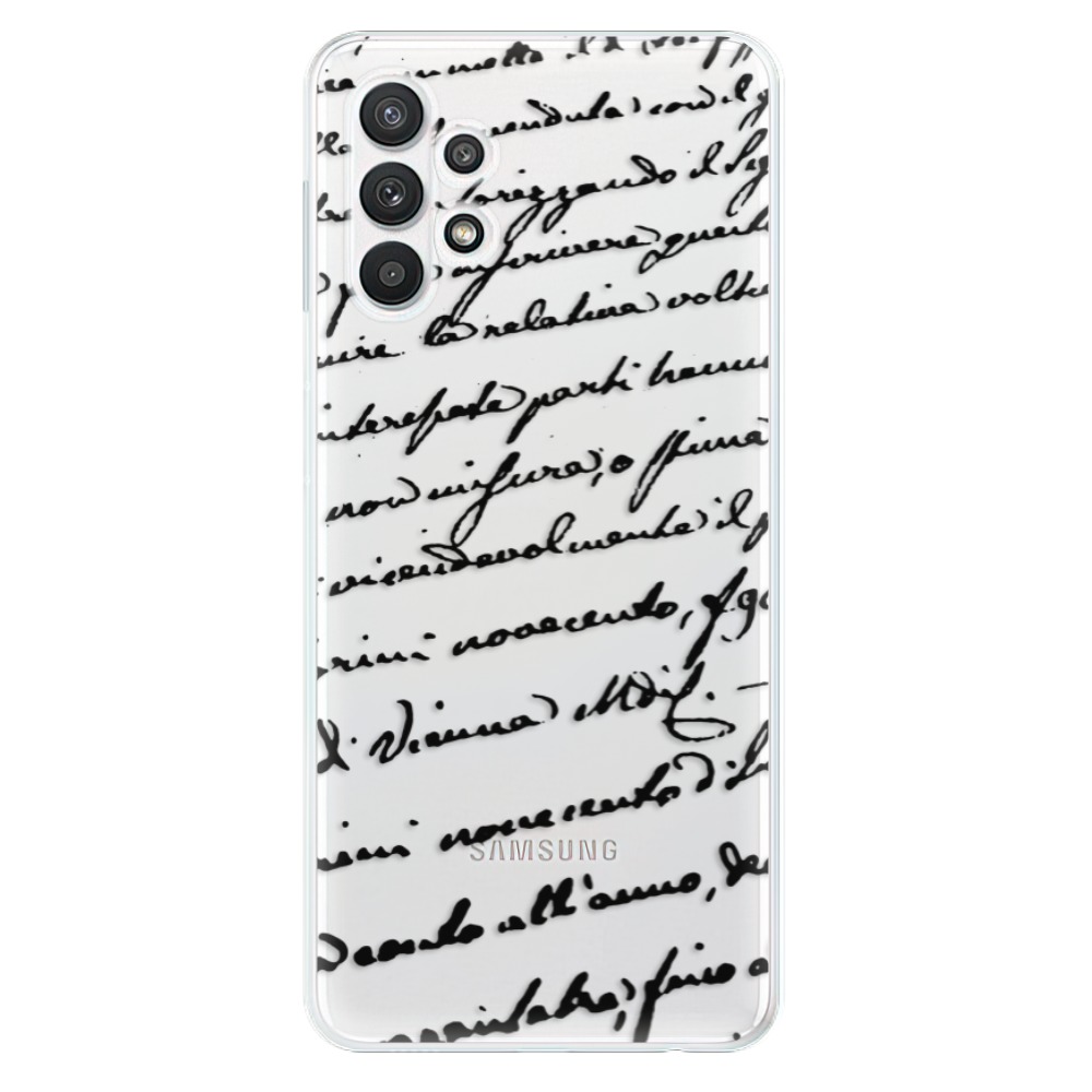 Odolné silikónové puzdro iSaprio - Handwriting 01 - black - Samsung Galaxy A32