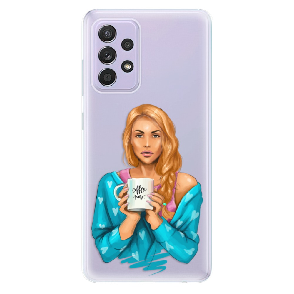 Odolné silikónové puzdro iSaprio - Coffe Now - Redhead - Samsung Galaxy A52/A52 5G