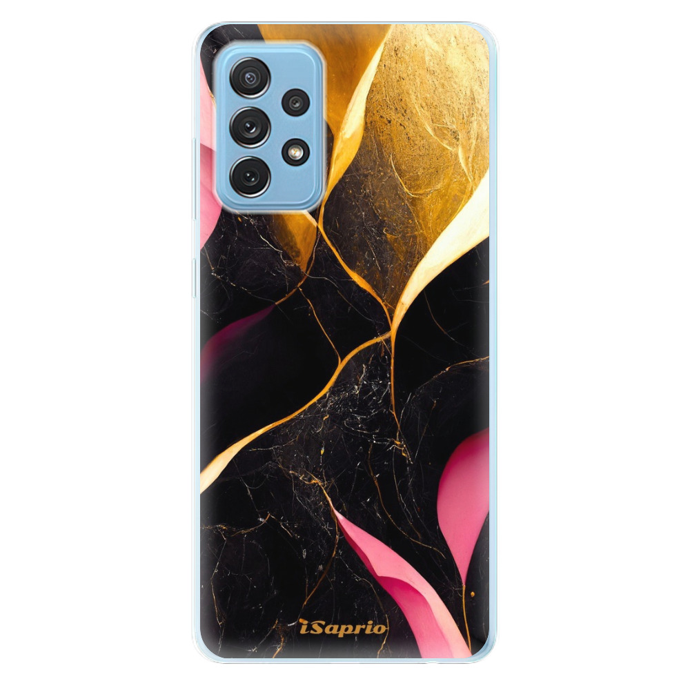 Odolné silikónové puzdro iSaprio - Gold Pink Marble - Samsung Galaxy A72