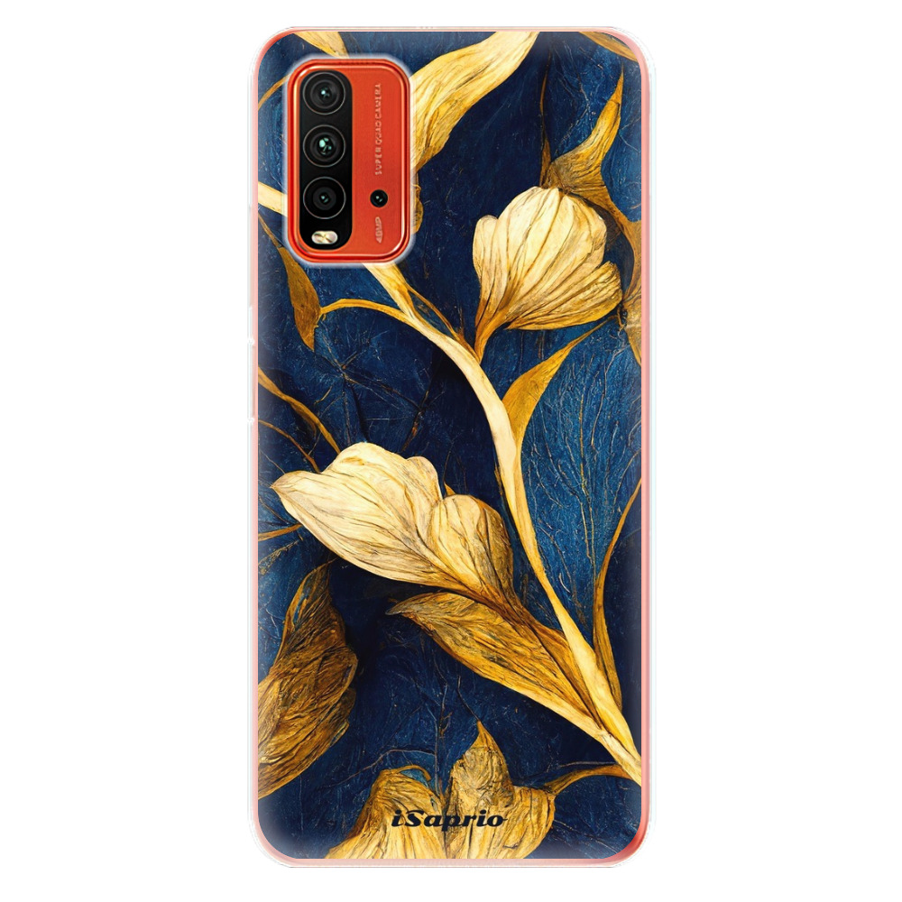 Odolné silikónové puzdro iSaprio - Gold Leaves - Xiaomi Redmi 9T