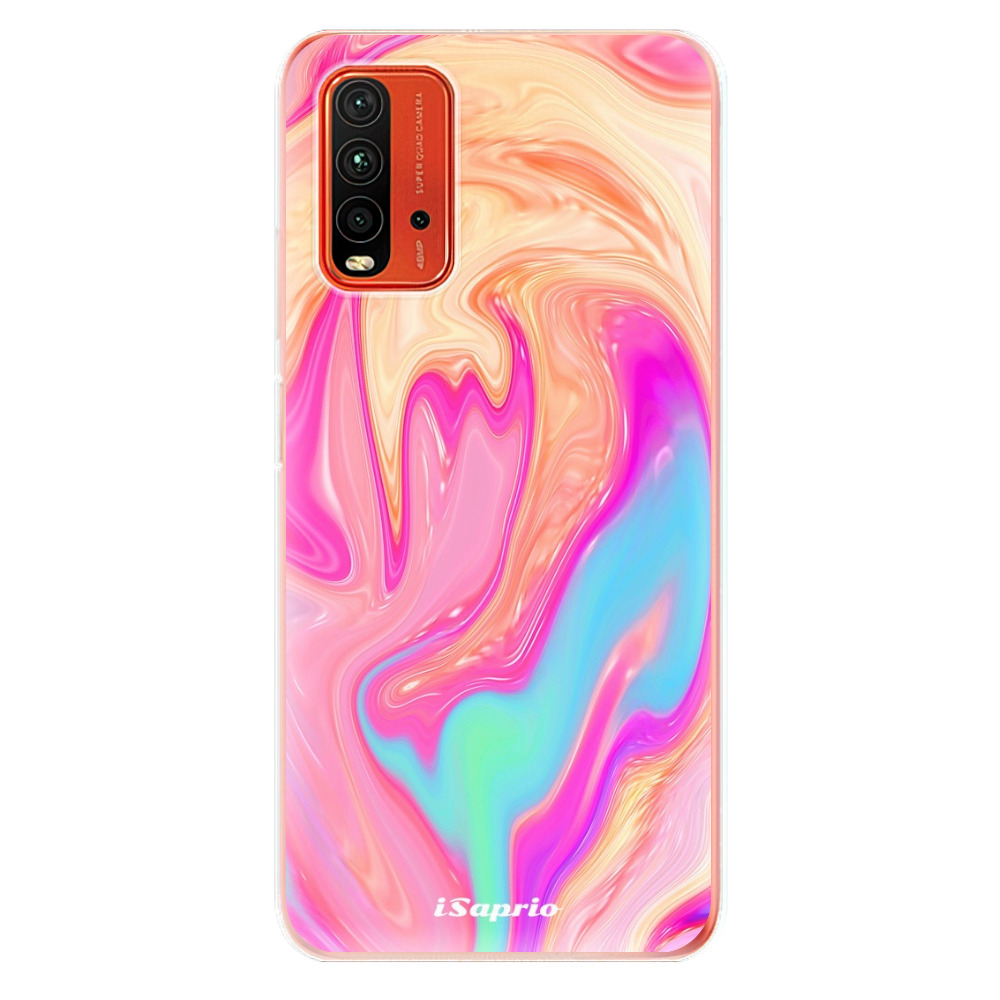 Odolné silikónové puzdro iSaprio - Orange Liquid - Xiaomi Redmi 9T